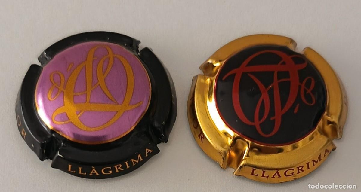 Coleccionismo de cava: 2 Chapas o placas. Cava Llagrima D'or.
