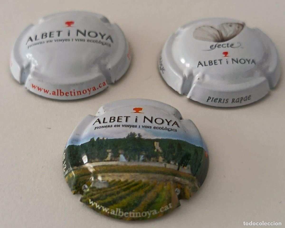 Coleccionismo de cava: 3 Chapas o placas. Cava Albet i Noya. Ecologic. Pieris Rapae.