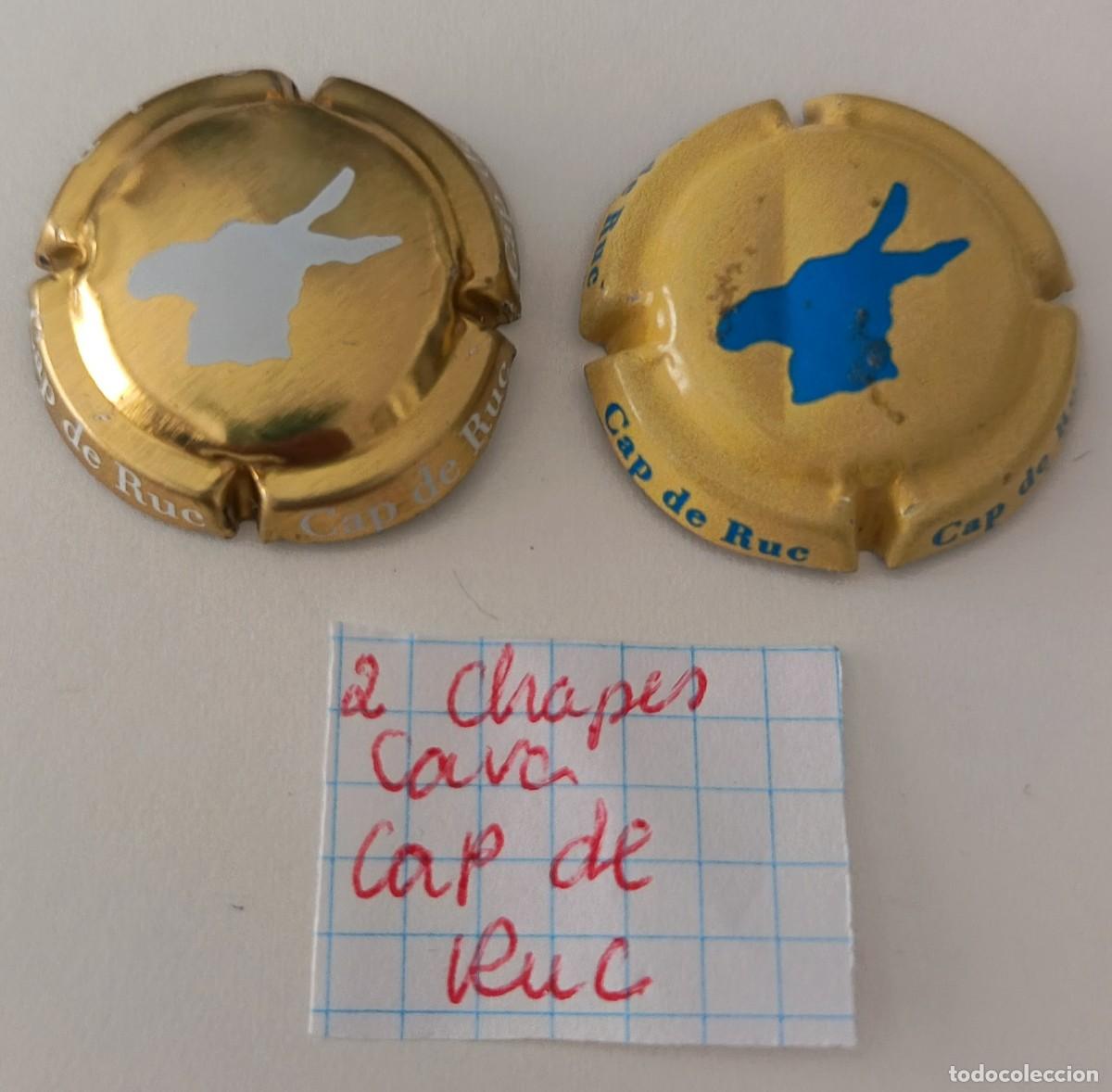 Coleccionismo de cava: 2 Chapas o placas. Cava Cap de ruc. - Foto 2