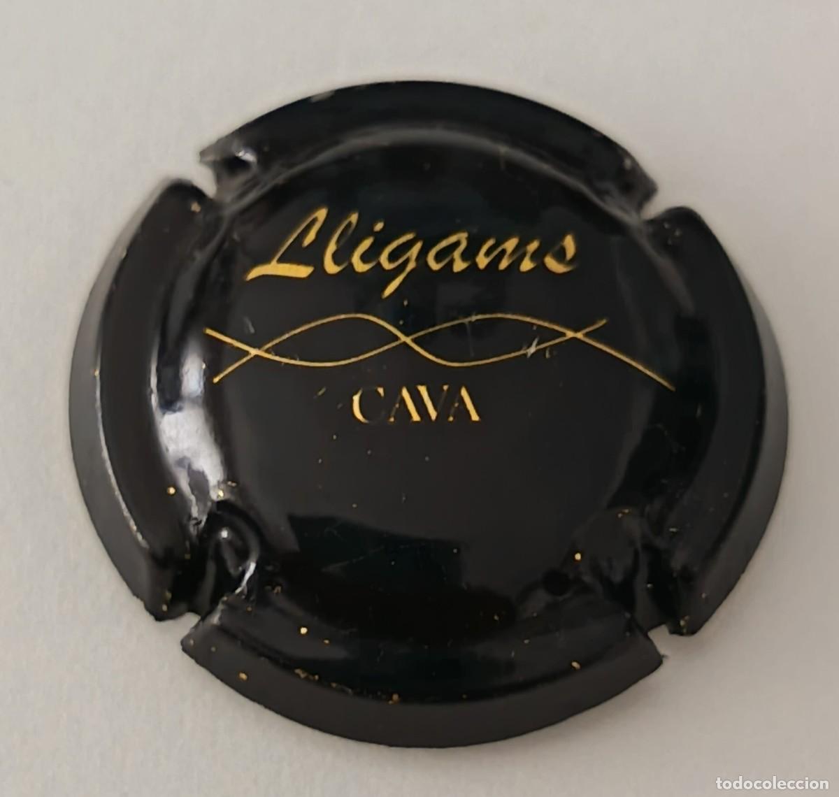 Coleccionismo de cava: Chapa o placa. Cava Lligams. Negra.