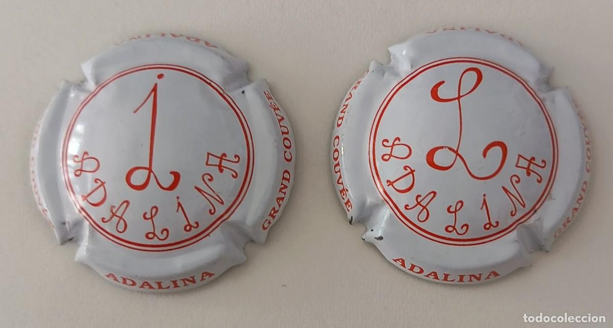 Coleccionismo de cava: 2 Chapas o placas. Cava Adalina, Gran Couvee, Letra L. I.
