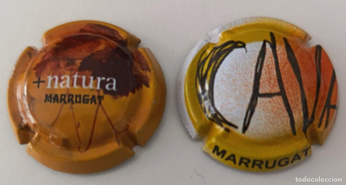 Coleccionismo de cava: 2 Chapas o placas. Cava Marrugat. Cava. Marrugat nature.