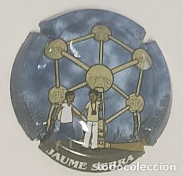 Collectionnisme de cava: PLACA DE CAVA DE JAUME SERRA DEDICADA A LA FIGURA DEL ATONIUM DE BRUSELAS