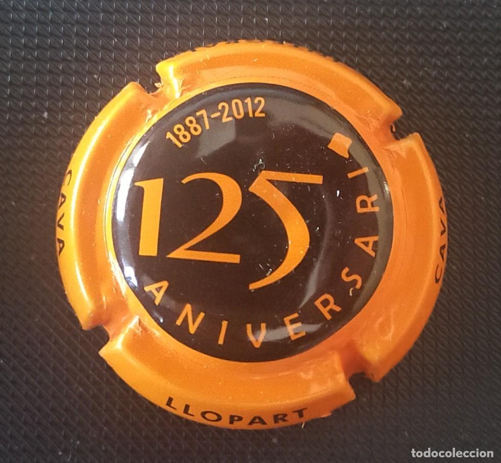 Collectionnisme de cava: PLACA DE CAVA LLOPART 125 ANIVERSARIO NARANJA