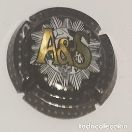 Collectionnisme de cava: PLACA DE CAVA CON LAS LETRAS EN GRANDE DE A&S