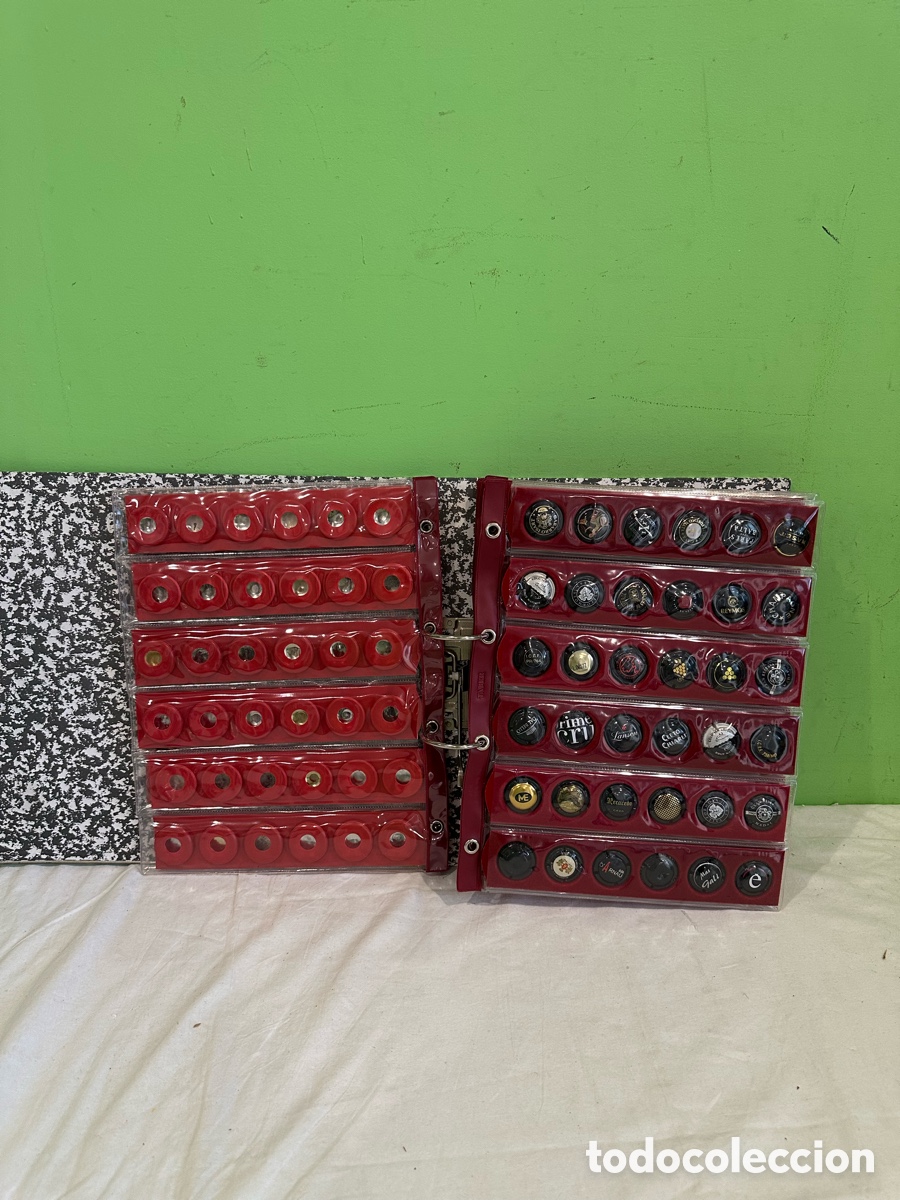 Collectionnisme de cava: lote placas de cava y champagne en &aacute;lbum colecci&oacute;n variada placomusofilia