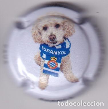 Collezionismo di cava: PLACA DE CAVA DEL CLUB DE FUTBOL ESPA&Ntilde;OL - PERRO CON BUFANDA DEL ESPANYOL