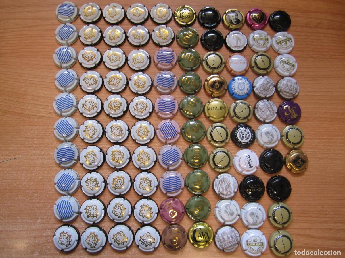 Coleccionismo de cava: lote mas de 90 chapas de cava maset raventos juve&camps maria rigol codorniu pedregosa