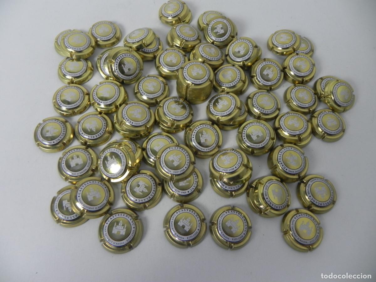 Coleccionismo de cava: Gran lote de 91 placas de cava iguales - CASTELLBLANC Sant Sadurn&iacute; d'Anoia (Dorado/Plata)