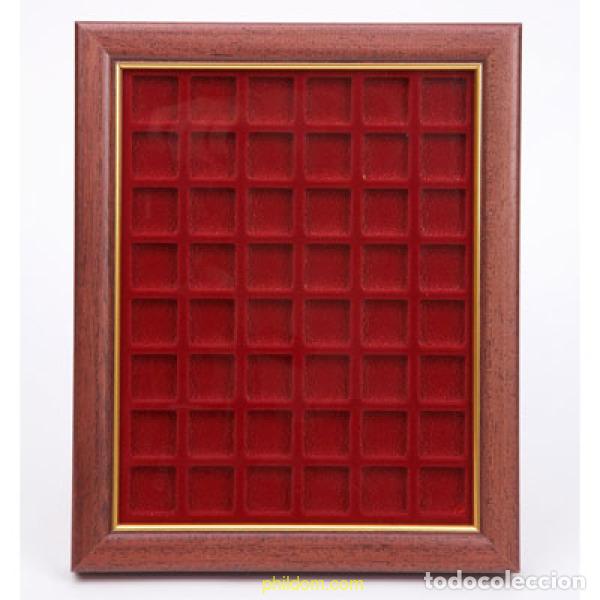 Coleccionismo de cava: VITRINA PARA 48 PLACAS DE CAVA (22 X 28 CM)