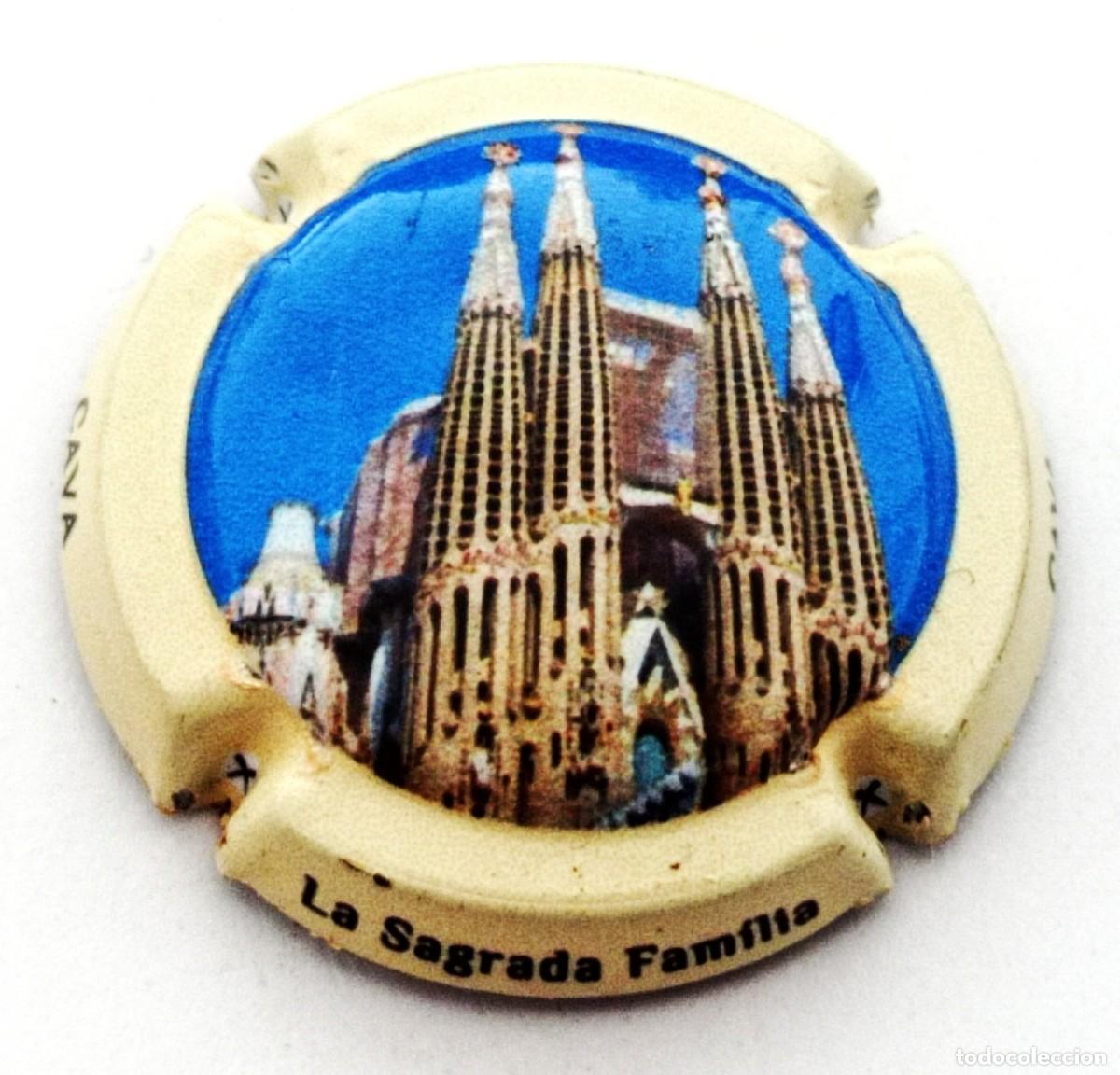 Coleccionismo de cava: PLACA CHAPA CAVA ''TORRENTS & CARB&Oacute;'' (LA SAGRADA FAMILIA)