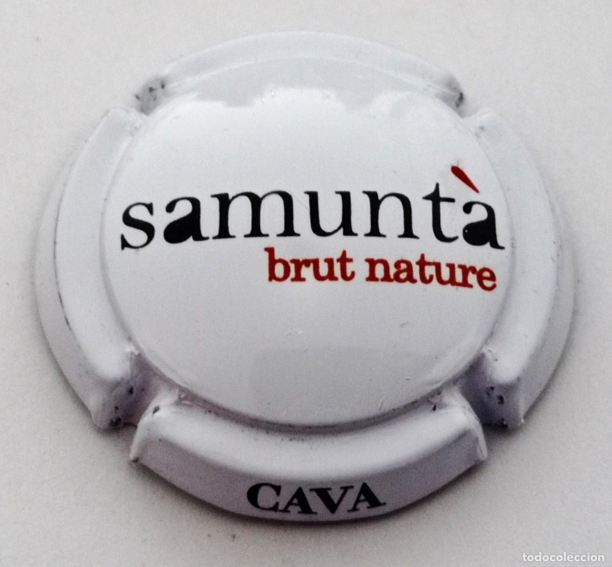 Coleccionismo de cava: PLACA CHAPA CAVA ''SAMUNT&Agrave;'' BRUT NATURE