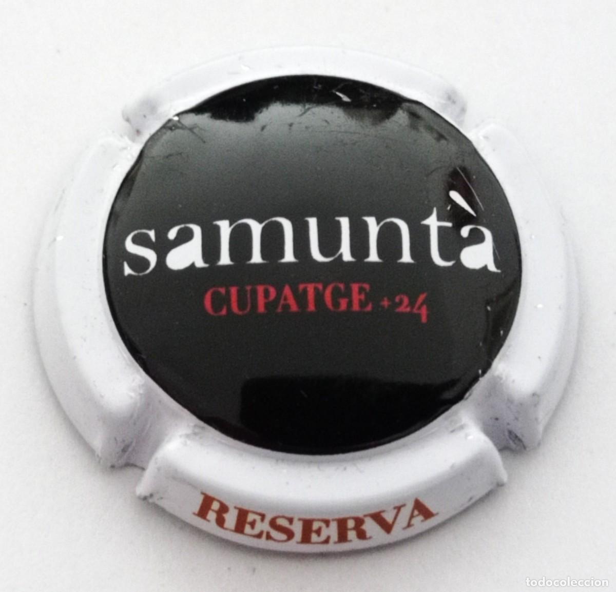Coleccionismo de cava: PLACA CHAPA CAVA ''SAMUNT&Agrave;'' CUPATGE +24 RESERVA