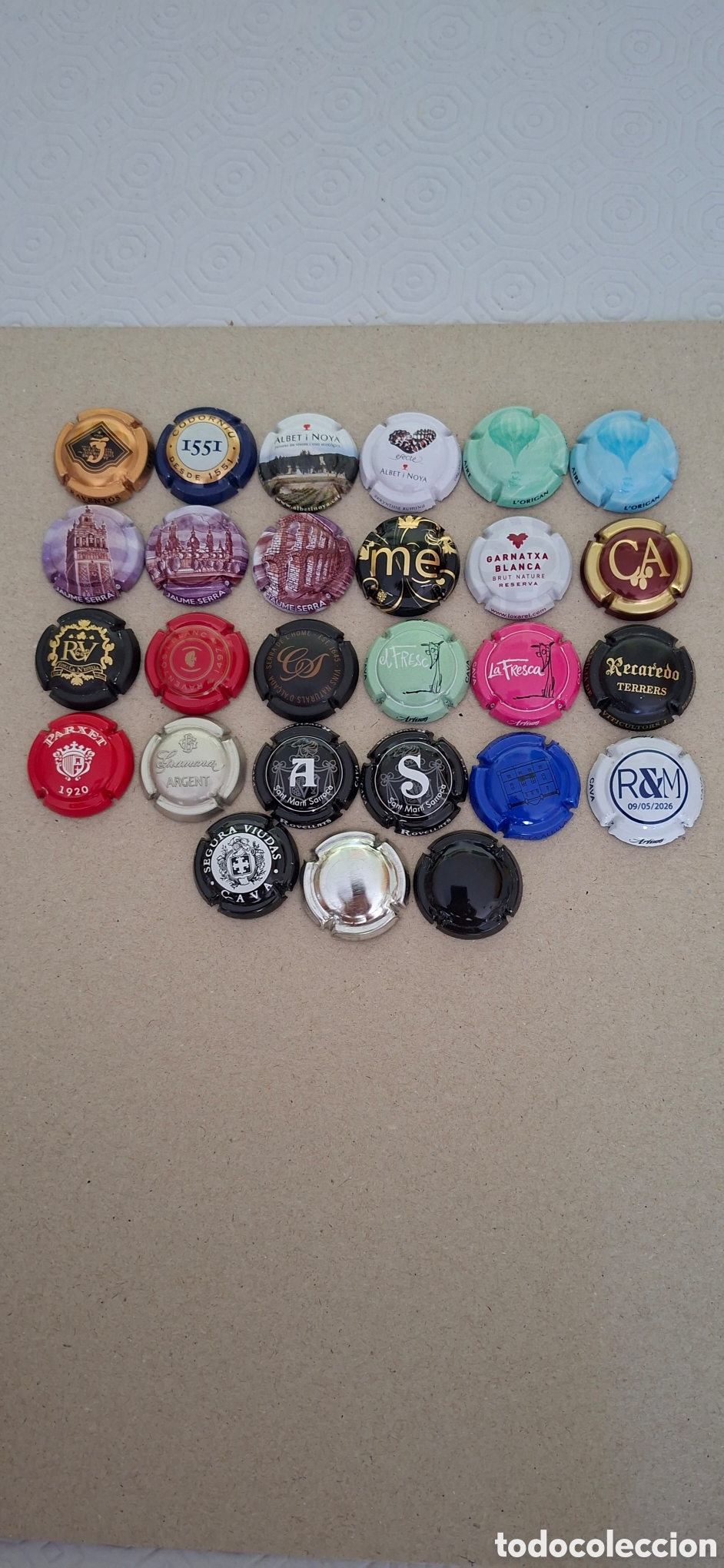 Coleccionismo de cava: 27 placas chapas cava