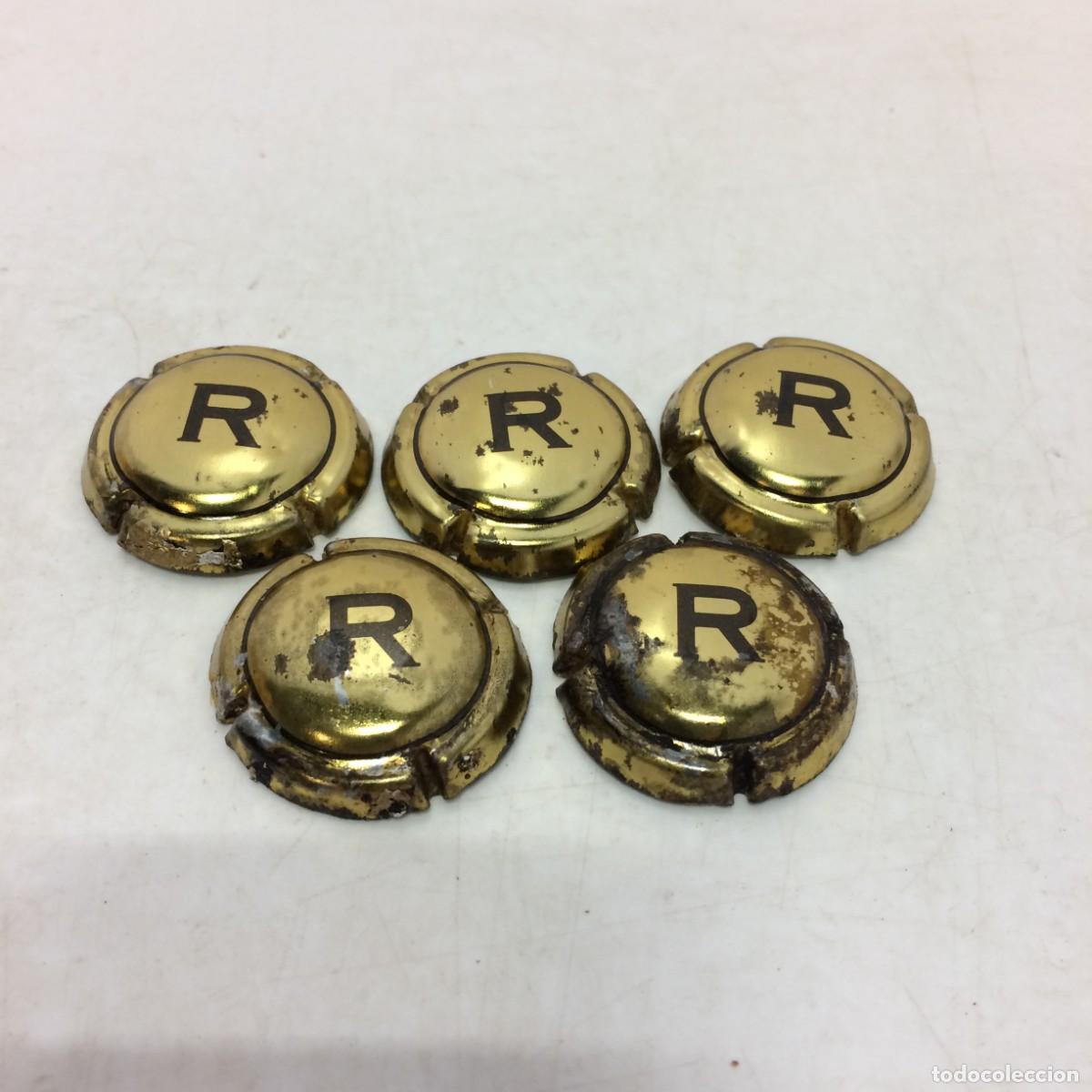 Coleccionismo de cava: Lote de 5 - Antigua Placa Chapa de Cava - RONDEL