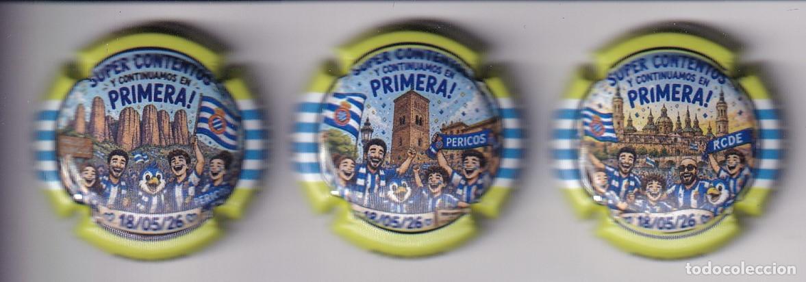 Coleccionismo de cava: LOTE DE 3 PLACAS DE CAVA DEL CLUB FUTBOL ESPANYOL (CAPSULE) ESPA&Ntilde;OL