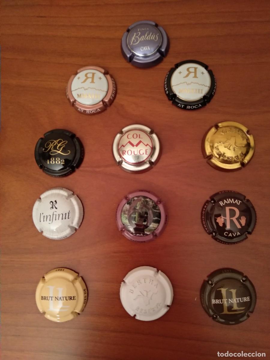 Coleccionismo de cava: LOT 12 XAPES DE CAVA, BALD&Uacute;S, PAG&Egrave;S ESTRENA, COL ROUGE, RECAREDO L'INFINIT, AT ROCA, ROGER GOULART..