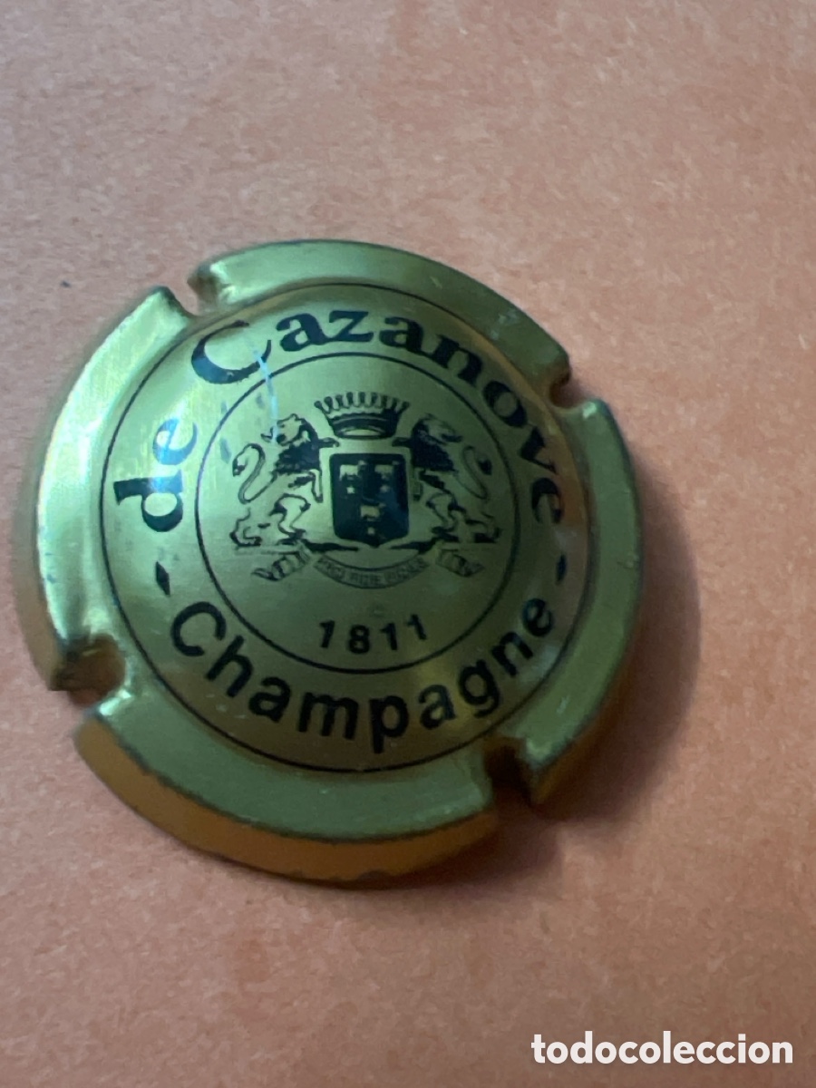 Coleccionismo de cava: T4/X109/K3. Usada - PLACA DE CHAMPAGNE - DE CAZANOVE