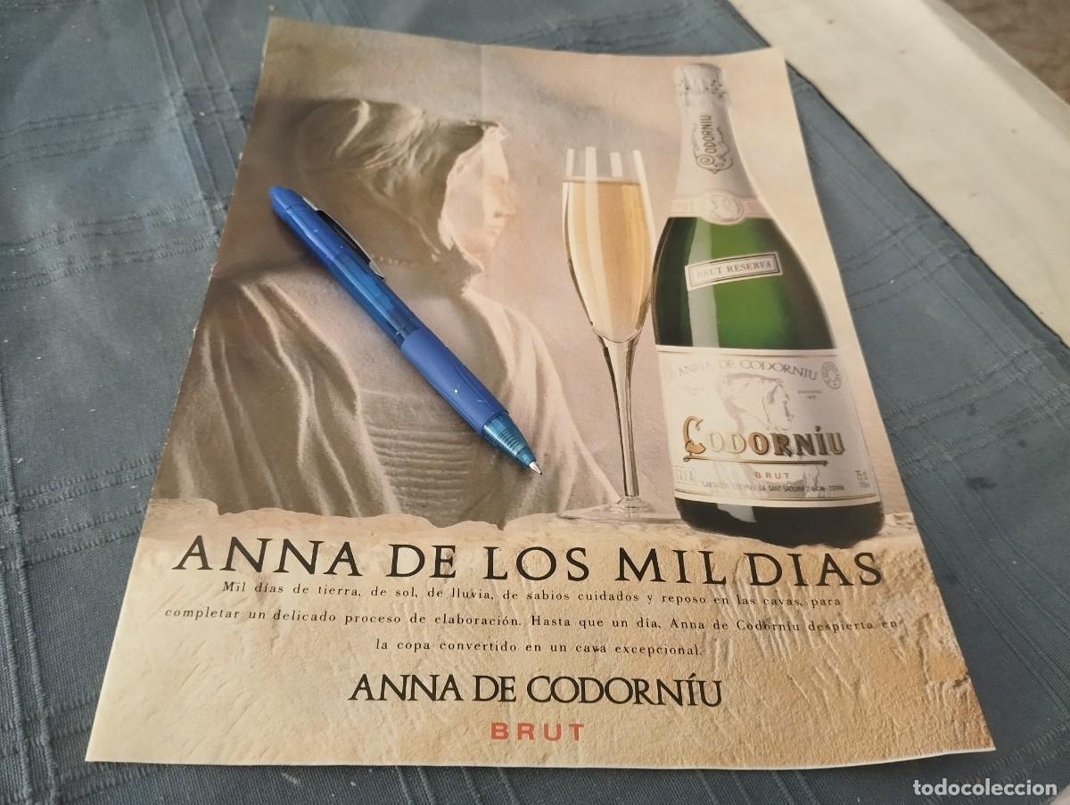 Coleccionismo de cava: ANNA DE CODORNIU CAVA CHAMPAGNE ANUNCIO PUBLICIDAD REVISTA 1989