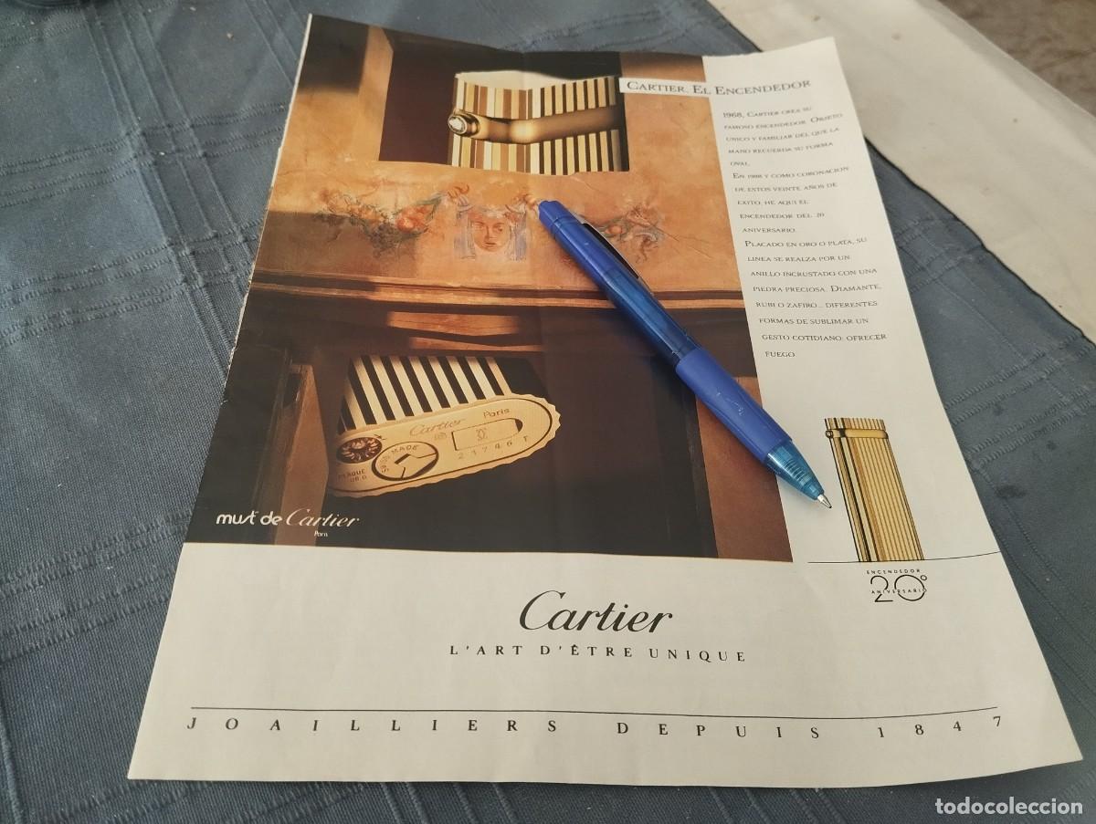 Coleccionismo de cava: CARTIER MECHERO ENCENDEDOR ANUNCIO PUBLICIDAD REVISTA 1989