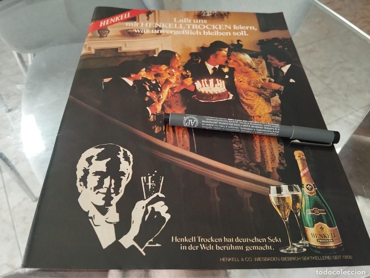 Coleccionismo de cava: HENKELL CAVA CHAMPAGNE ESPUMOSO ANTIGUO ANUNCIO PUBLICIDAD REVISTA ALEMANA
