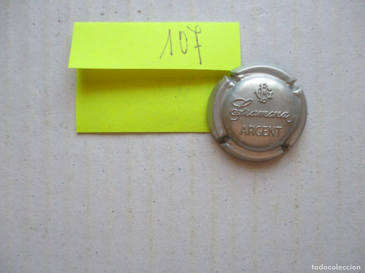 Coleccionismo de cava: CAVA PLACA TAPON , GRAMONA ARGENT, RARA , DIAMETRO 3 CM. , BUEN ESTADO