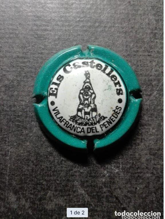 Coleccionismo de cava: DIFICIL PLACA DE CAVA ELS CASTELLERS VIADER 0437