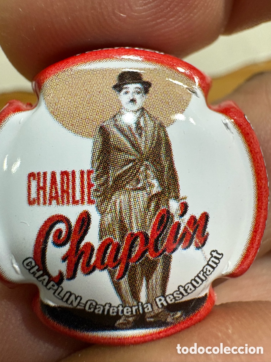 Coleccionismo de cava: 5 chapas nuevas Charlie Chaplin - Foto 7