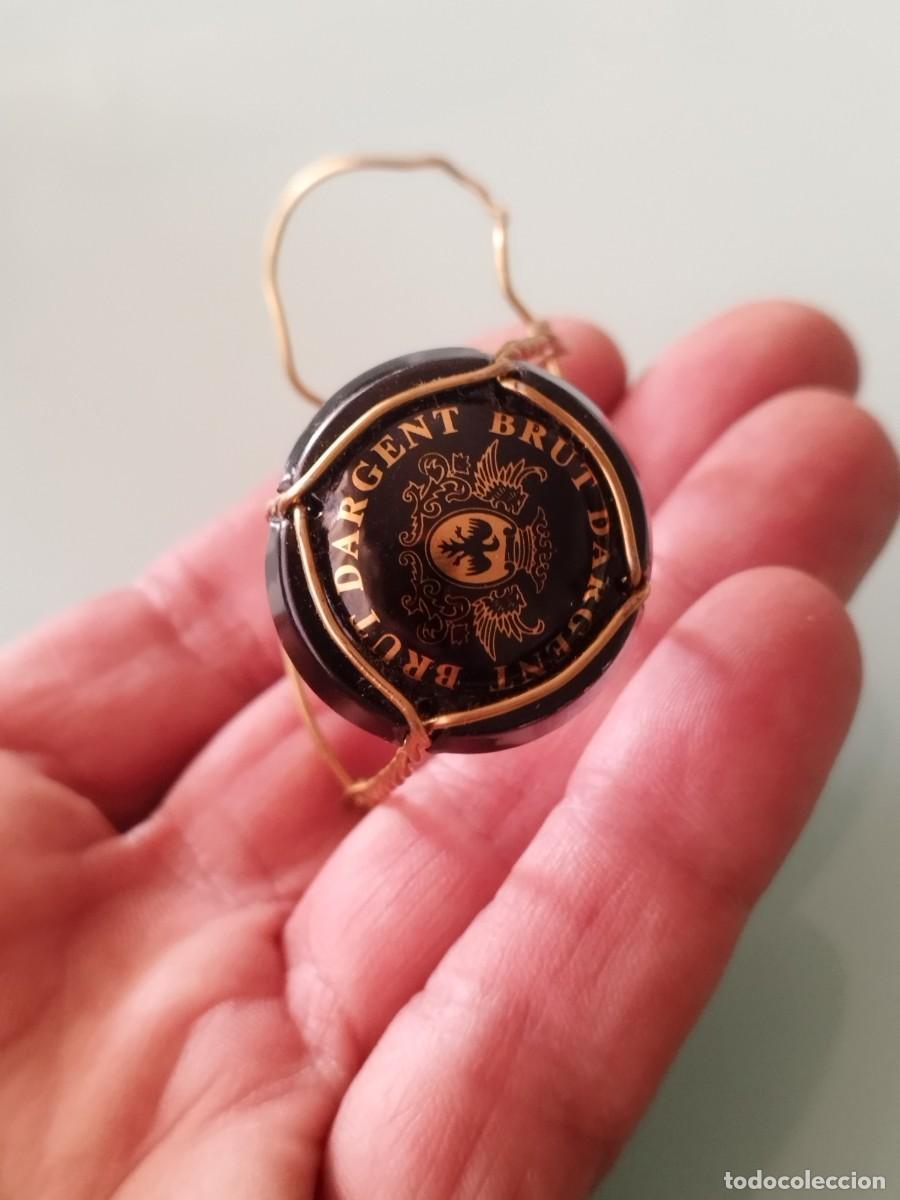 Coleccionismo de cava: chapa o placa de cava y vino espumoso de la marca Brut Dargent.