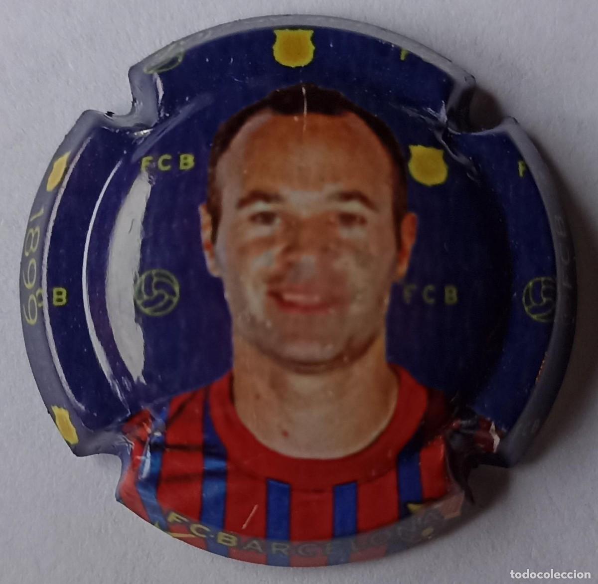 Sekt-Sammlung: Andr&eacute;s Iniesta FCB, placa de cava