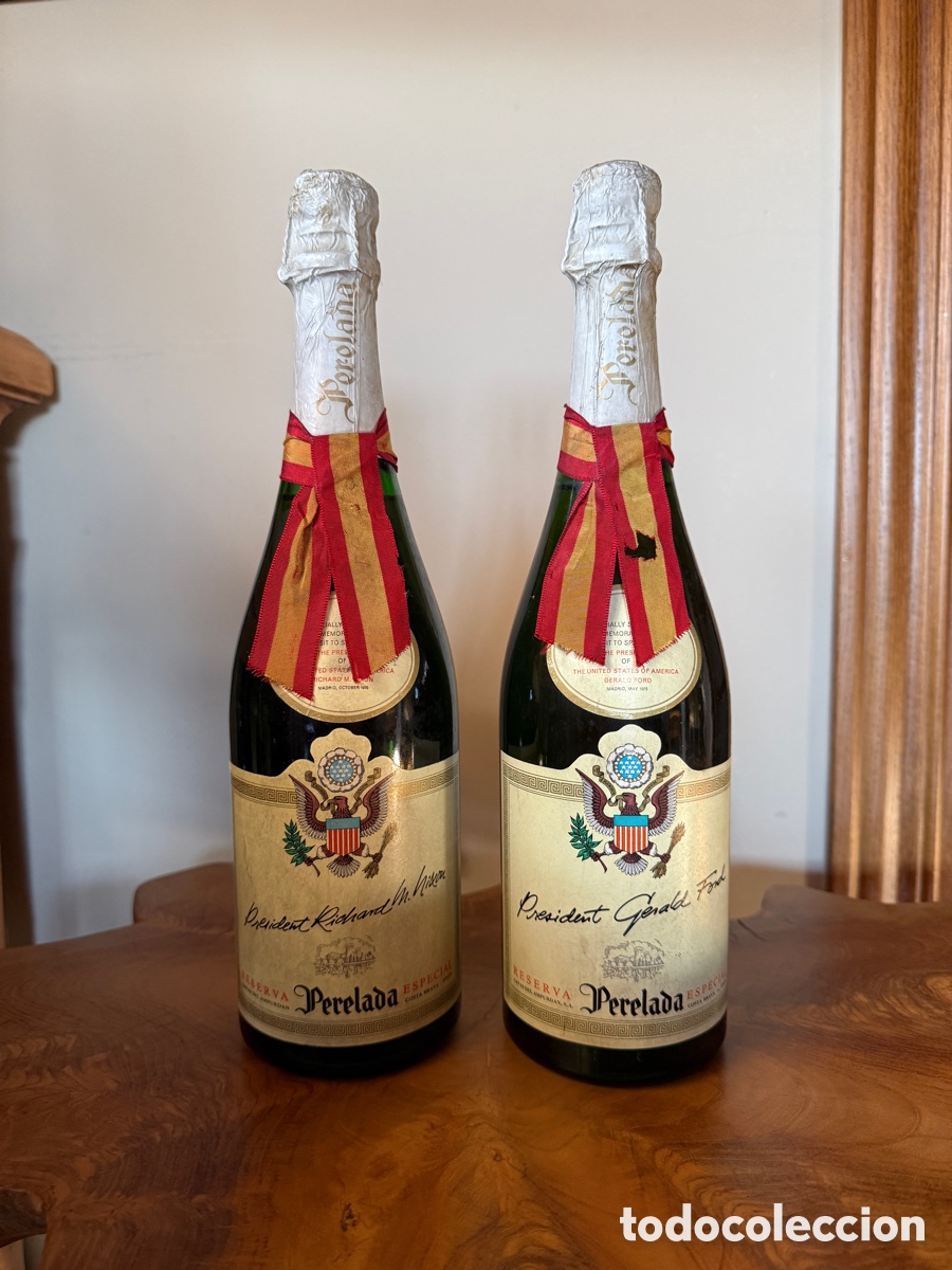 Coleccionismo de cava: PAREJA DE CAVAS PERELADA PRESIDENTES USA &ndash; RICHARD M. NIXON 1970 Y GERALD FORD 1975