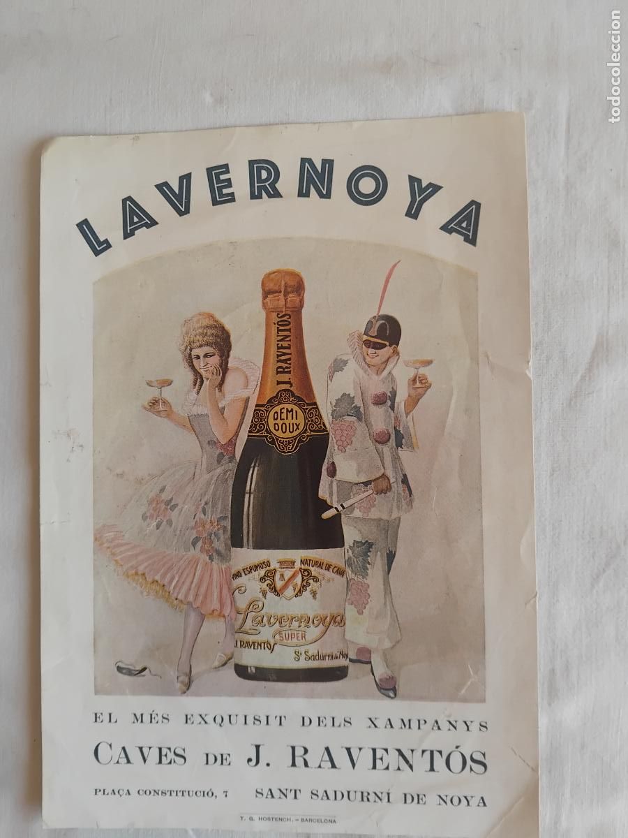 Coleccionismo de cava: LAVERNOYA. CAVES DE J. RAVENTOS SANT SADURNI DE NOYA. FOLLETO PUBLICITARIO.