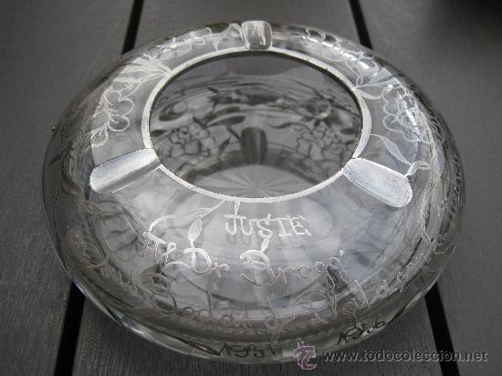 Ashtrays: CENICERO HOMENAJE BODAS DE PLATA DOCTOR MOISES BROGGI VALLES MEDICINA JUSTE CATALUNYA ERC CATALU&Ntilde;A