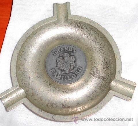 Cendriers: CENICERO MET&Aacute;LICO DE BRANDY FABULOSO