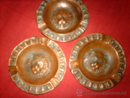 coleccion de 3 ceniceros muy antiguos cobre/bro - Buy Antique and  collectible ashtrays on todocoleccion