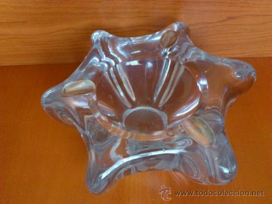 Cendriers: Cenicero antiguo en cristal de murano y plata de ley contrastada