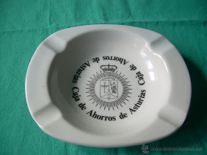 Ceniceros: Cenicero con publicidad Caja de Ahorros de asturias