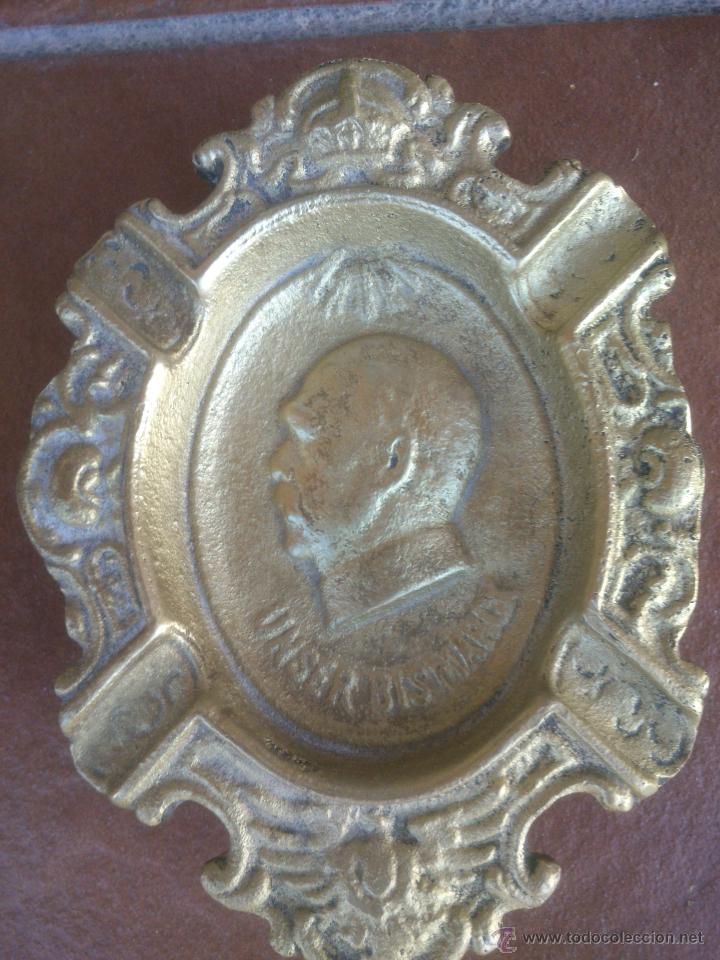 Ashtrays: IMPORTANTE  CENICERO EN BRONCE OTTO VON BISMARCK
