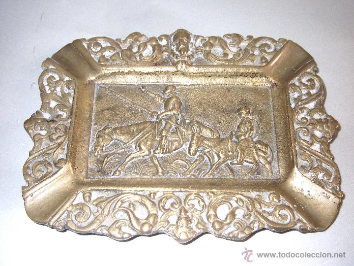 Ashtrays: BONITO CENICERO DE DON QUIJOTE DE LA MANCHA EN BRONCE