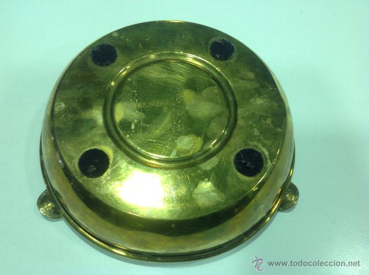 Ceniceros: Cenicero de bronce dorado con monedas - Foto 3