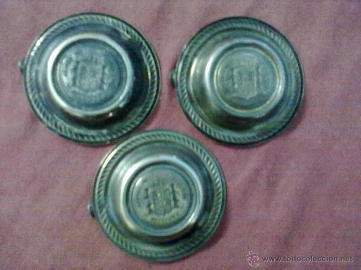 Ceniceros: 3 PEQUE&Ntilde;OS CENICEROS HIERRO PLATEADO - Foto 2