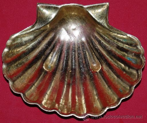 Aschenbecher: CENICERO DE BRONCE EN FORMA DE CONCHA BAUTISMAL-02