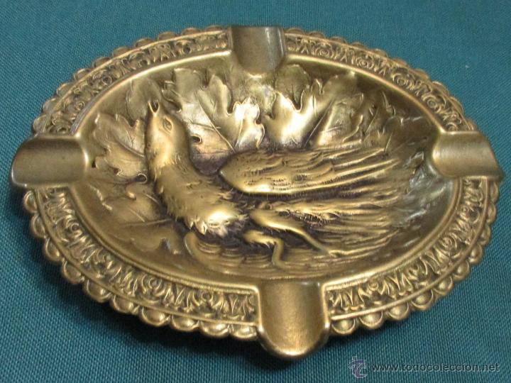 Ceniceros: CENICERO DE BRONCE CON PAJARO - Foto 2