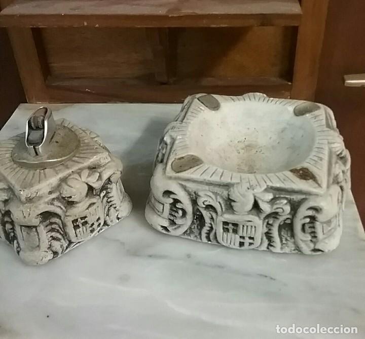 Ceniceros: CENICERO Y ENCENDEDOR PIEDRA