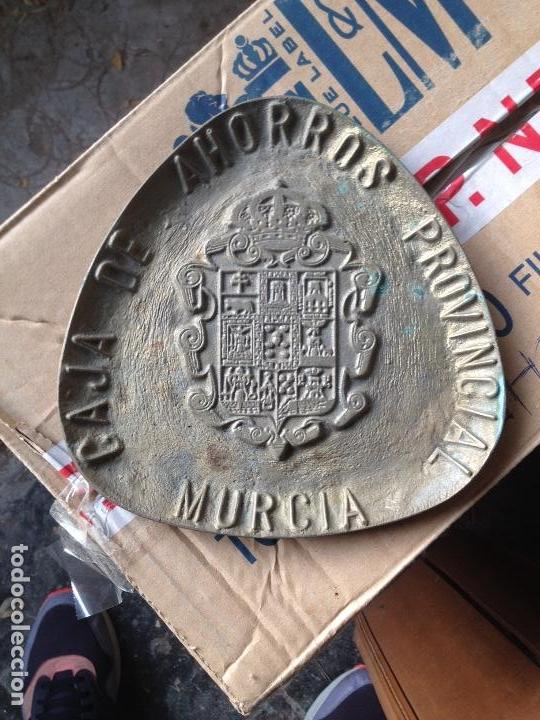 Ashtrays: Cenicero de bronce de Caja Provincial. A&ntilde;os 70