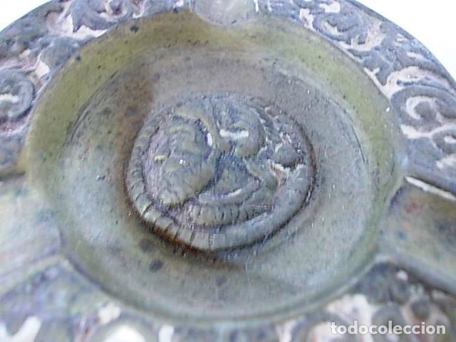Ceniceros: LOTE DE DOS ANTIGUOS CENICEROS EN BRONCE - Foto 5