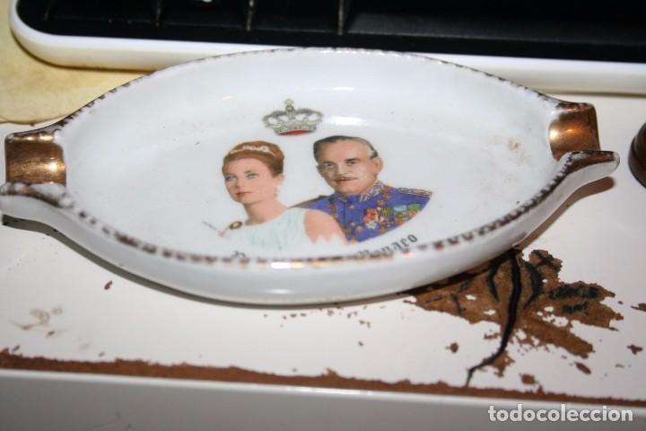 Ceniceros: antiguo cenicero boda real monaco grace kelly rainero