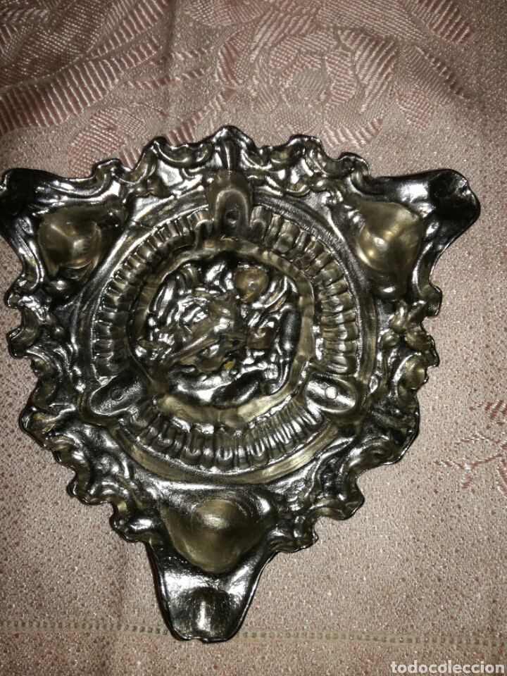 Ceniceros: Antiguo cenicero de metal - Foto 3