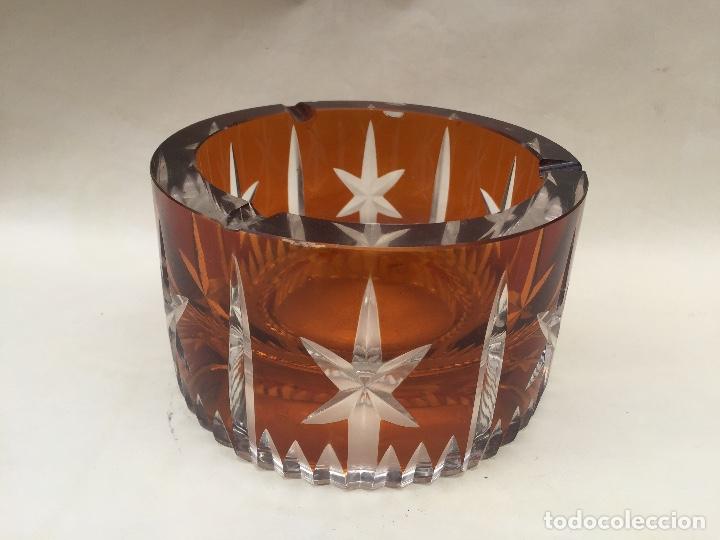 Aschenbecher: CENICERO DE CRISTAL TALLADO ,  BOHEMIA , 1960
