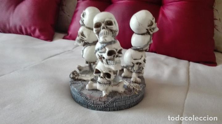 Ceniceros: RARO CENICERO CALAVERAS ESQUELETOS - Foto 1